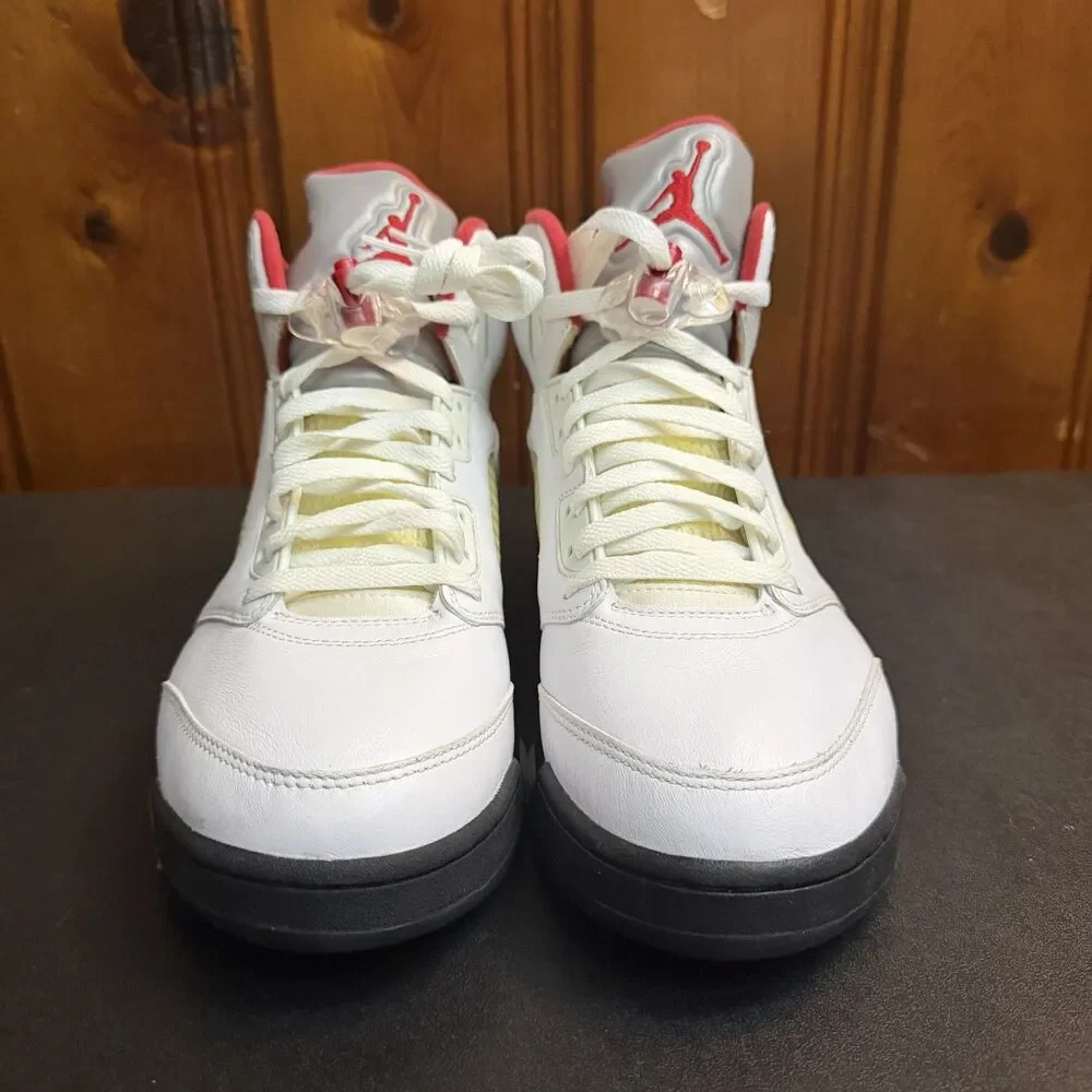Air Jordan 5 Retro OG Fire Red Silver Tongue DA1911-102 Men’s Size 12 USED